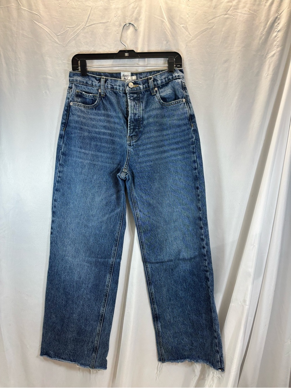 Princess Polly Mid-Rise Straight-Leg Denim Jeans - Blue